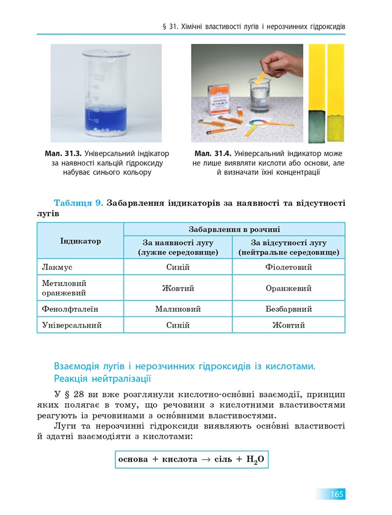 Сторінка 165 - Підручник Хімія 8 клас О.В. Григорович 2021 - скачати онлайн