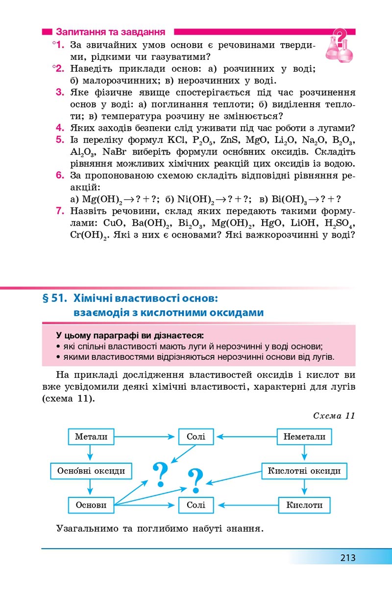 Сторінка 213 - Підручник Хімія 8 клас А.М. Бутенко 2021 - Поглиблений рівень вивчення - скачати онлайн