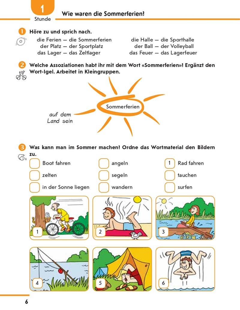 Сторінка 6 - Підручник Німецька мова 8 клас Сотникова 2021 - 4-й рік навчання - скачати онлайн