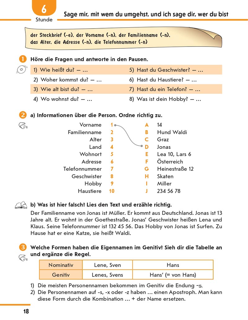 Сторінка 18 - Підручник Німецька мова 8 клас Сотникова 2021 - 4-й рік навчання - скачати онлайн