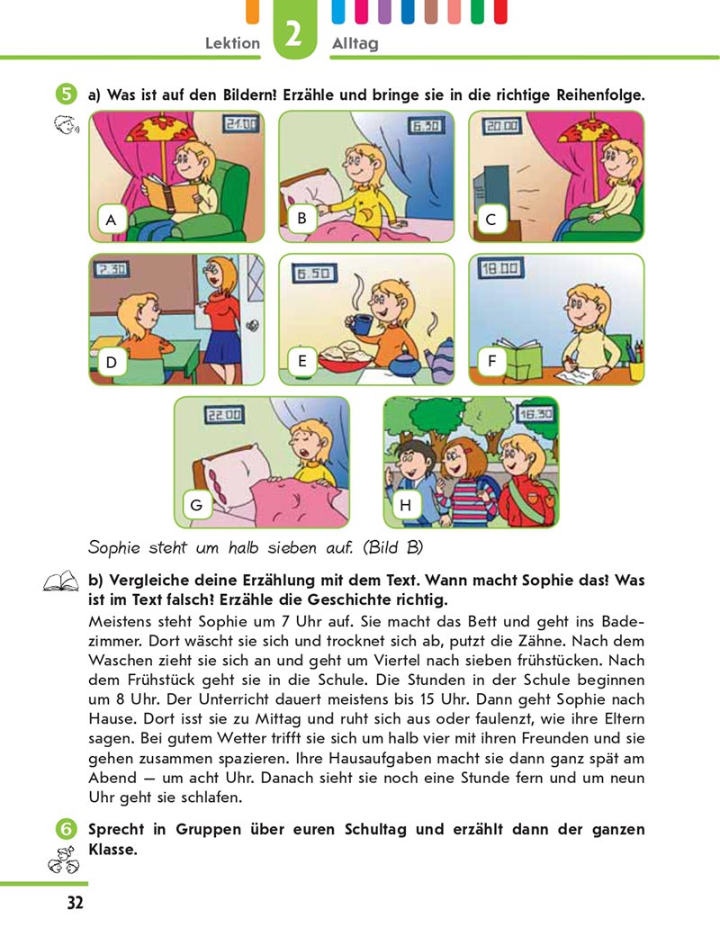 Сторінка 32 - Підручник Німецька мова 8 клас Сотникова 2021 - 4-й рік навчання - скачати онлайн