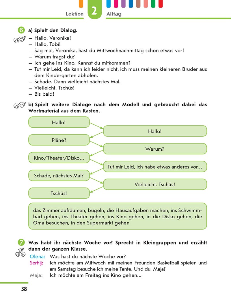Сторінка 38 - Підручник Німецька мова 8 клас Сотникова 2021 - 4-й рік навчання - скачати онлайн