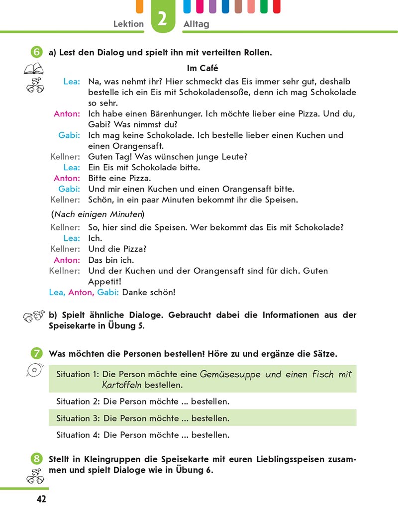 Сторінка 42 - Підручник Німецька мова 8 клас Сотникова 2021 - 4-й рік навчання - скачати онлайн