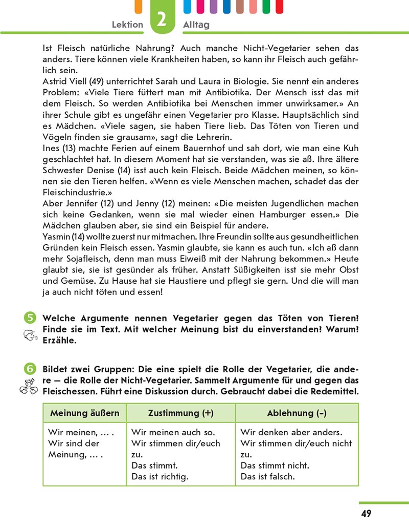 Сторінка 49 - Підручник Німецька мова 8 клас Сотникова 2021 - 4-й рік навчання - скачати онлайн