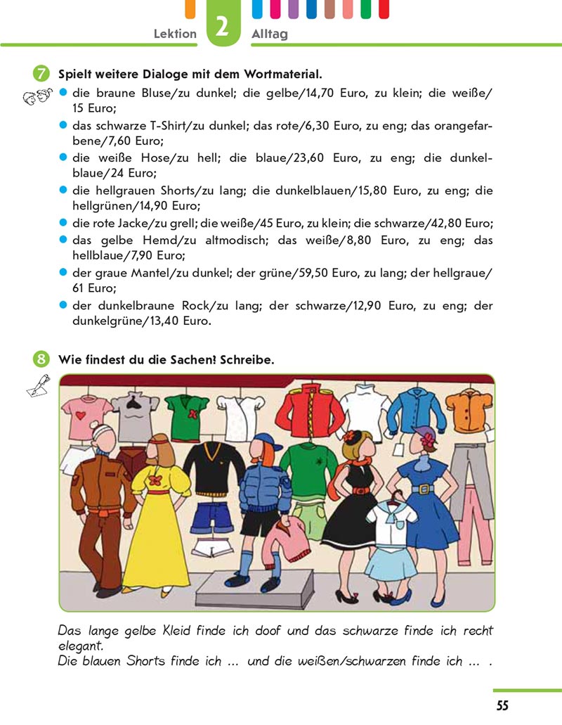 Сторінка 55 - Підручник Німецька мова 8 клас Сотникова 2021 - 4-й рік навчання - скачати онлайн