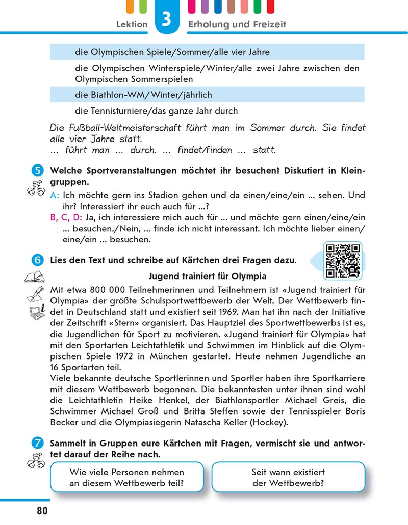 Сторінка 80 - Підручник Німецька мова 8 клас Сотникова 2021 - 4-й рік навчання - скачати онлайн