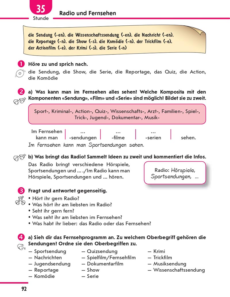 Сторінка 92 - Підручник Німецька мова 8 клас Сотникова 2021 - 4-й рік навчання - скачати онлайн