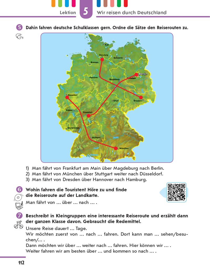 Сторінка 112 - Підручник Німецька мова 8 клас Сотникова 2021 - 4-й рік навчання - скачати онлайн