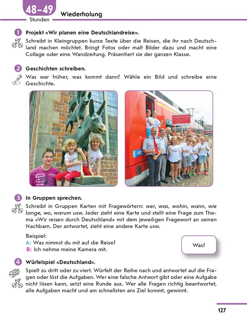 Сторінка 127 - Підручник Німецька мова 8 клас Сотникова 2021 - 4-й рік навчання - скачати онлайн