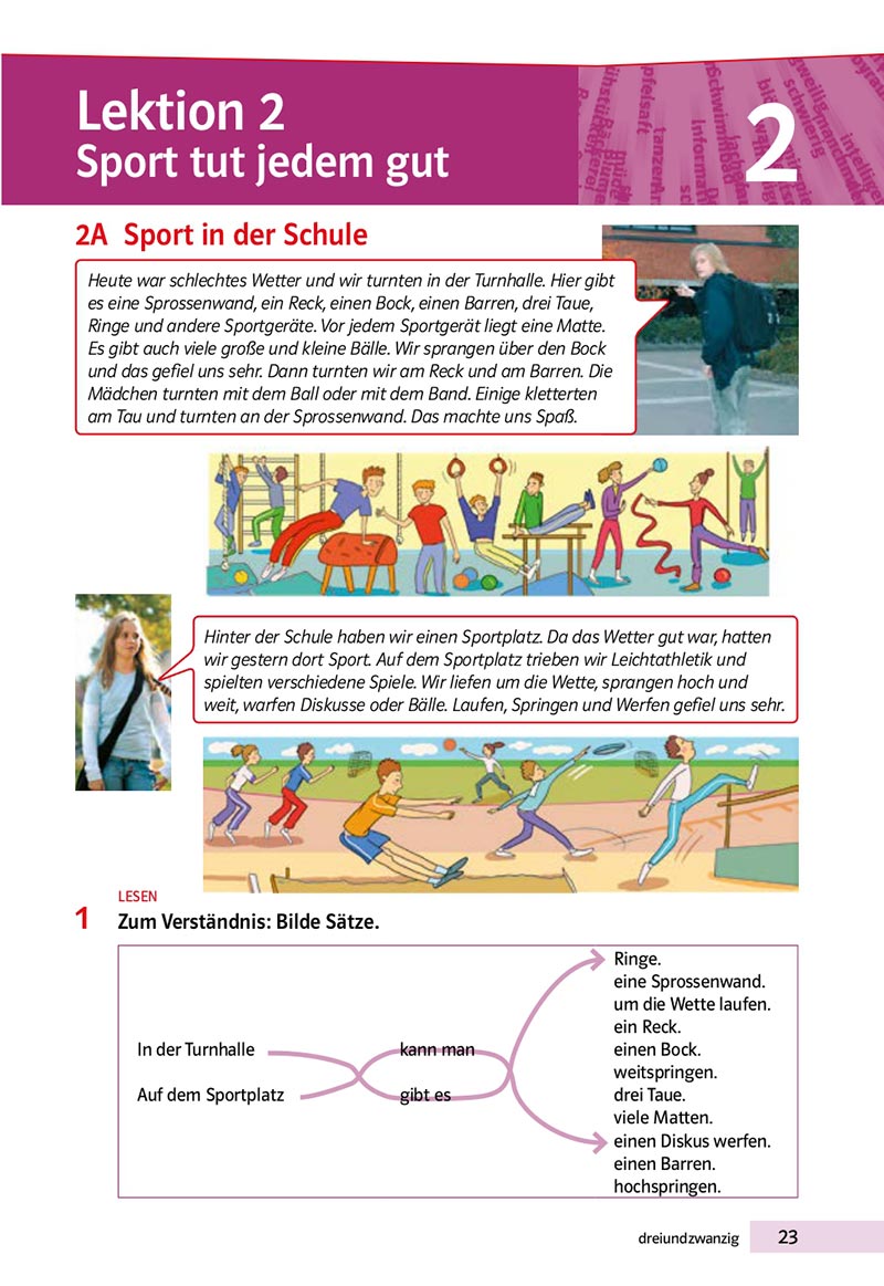 Сторінка 23 - Підручник Німецька мова 8 клас Н.П. Басай 2021 - 4-й рік навчання - скачати онлайн