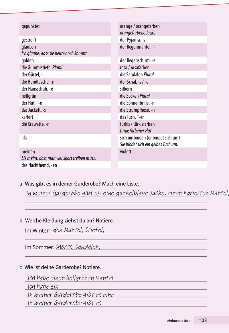 Сторінка 103 - Підручник Німецька мова 8 клас Н.П. Басай 2021 - 4-й рік навчання - скачати онлайн