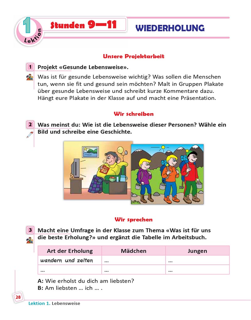 Сторінка 28 - Підручник  Німецька мова 8 клас Сотникова 2021 - 8-й рік навчання - скачати онлайн