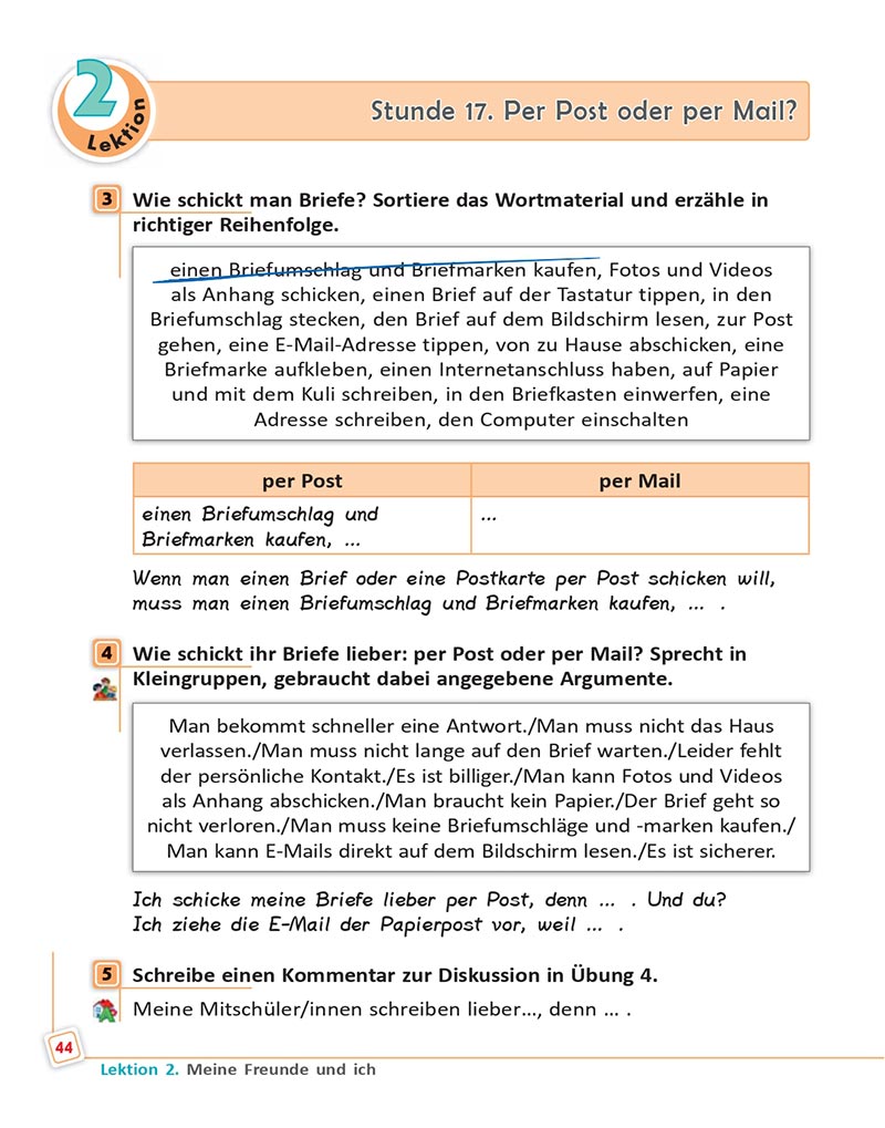 Сторінка 44 - Підручник  Німецька мова 8 клас Сотникова 2021 - 8-й рік навчання - скачати онлайн