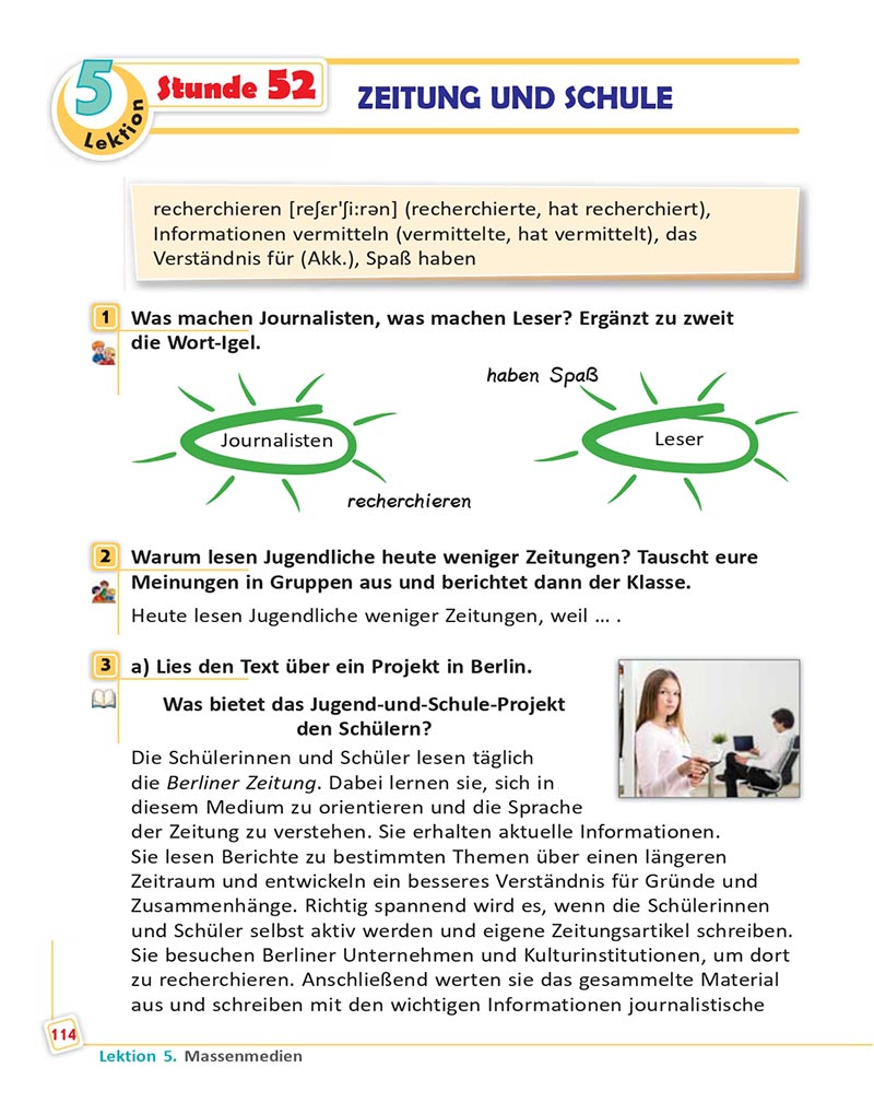 Сторінка 114 - Підручник  Німецька мова 8 клас Сотникова 2021 - 8-й рік навчання - скачати онлайн
