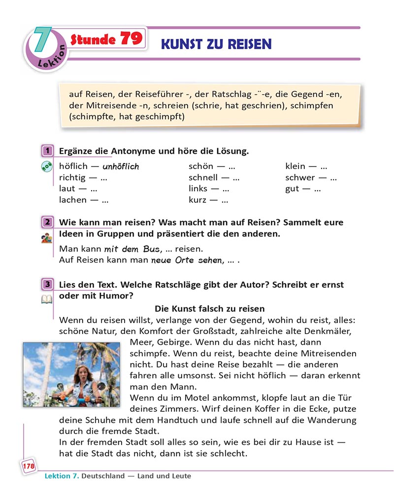 Сторінка 178 - Підручник  Німецька мова 8 клас Сотникова 2021 - 8-й рік навчання - скачати онлайн