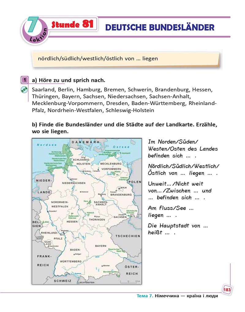 Сторінка 183 - Підручник  Німецька мова 8 клас Сотникова 2021 - 8-й рік навчання - скачати онлайн