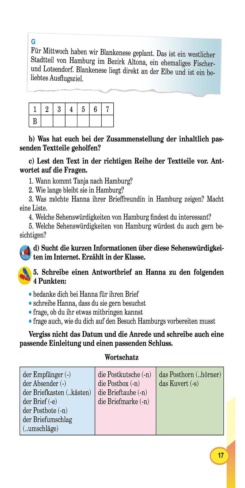 Сторінка 17 - Підручник Німецька мова 8 клас Л.В. Горбач 2021 - З поглибленим вивченням - скачати онлайн