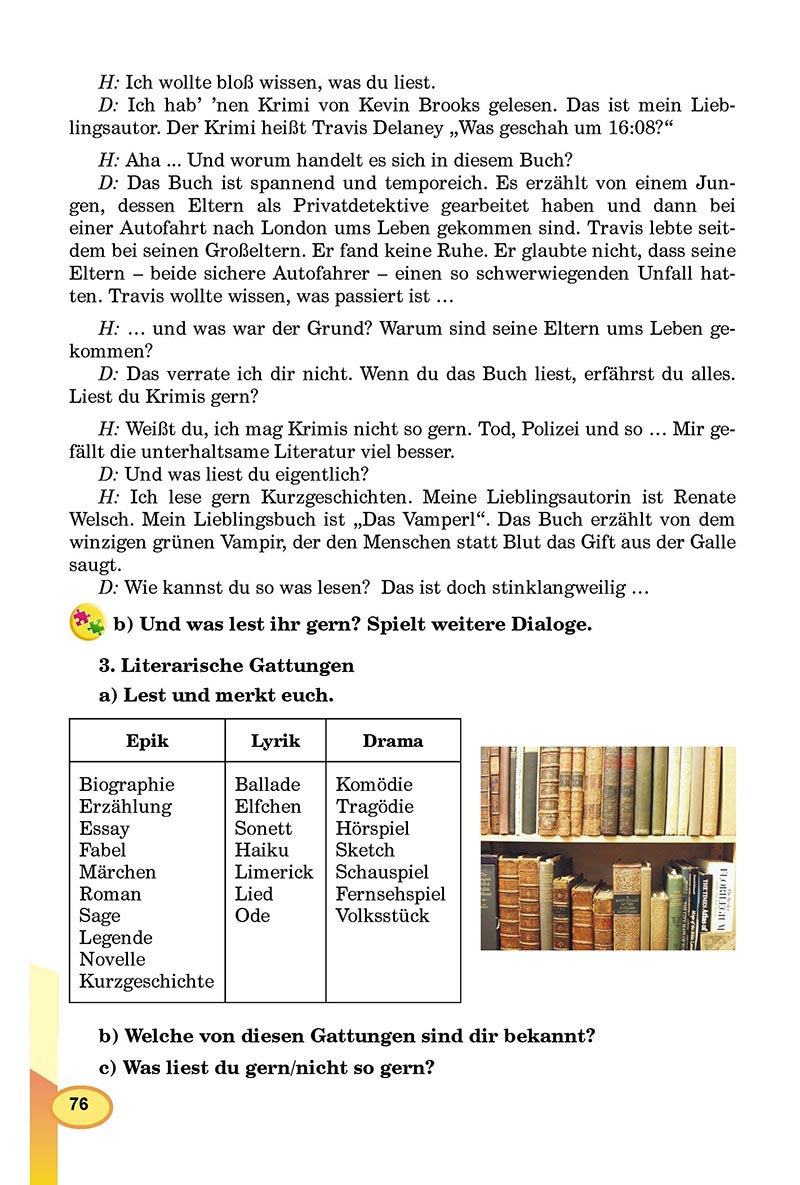 Сторінка 76 - Підручник Німецька мова 8 клас Л.В. Горбач 2021 - З поглибленим вивченням - скачати онлайн