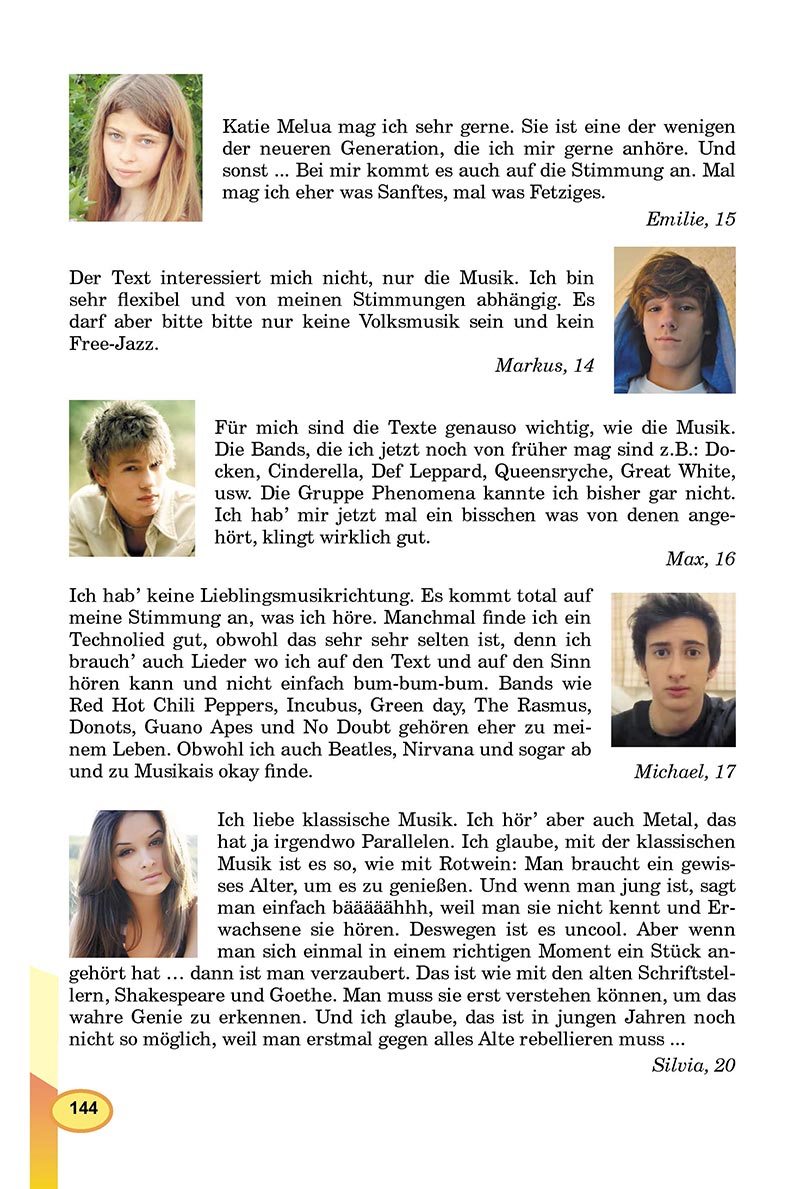 Сторінка 144 - Підручник Німецька мова 8 клас Л.В. Горбач 2021 - З поглибленим вивченням - скачати онлайн