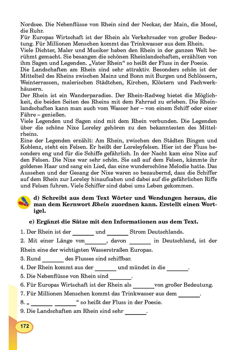Сторінка 172 - Підручник Німецька мова 8 клас Л.В. Горбач 2021 - З поглибленим вивченням - скачати онлайн