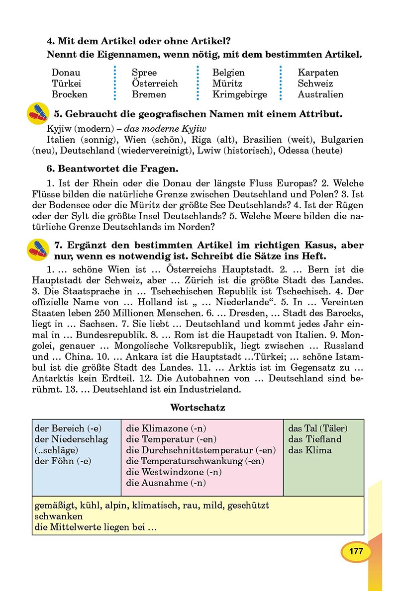 Сторінка 177 - Підручник Німецька мова 8 клас Л.В. Горбач 2021 - З поглибленим вивченням - скачати онлайн