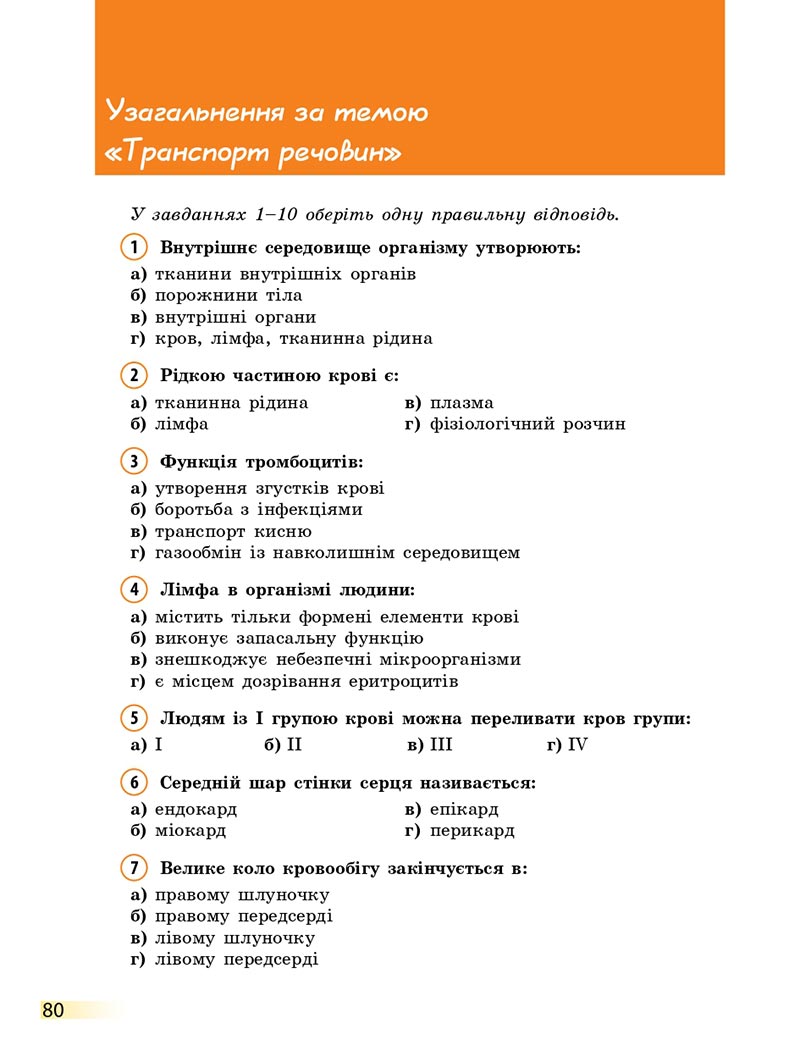 Сторінка 80 - Підручник Біологія 8 клас К.М. Задорожний 2021 - скачати онлайн