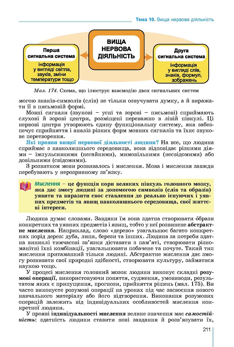 Сторінка 211 - Підручник Біологія 8 клас Матяш 2021 - скачати онлайн