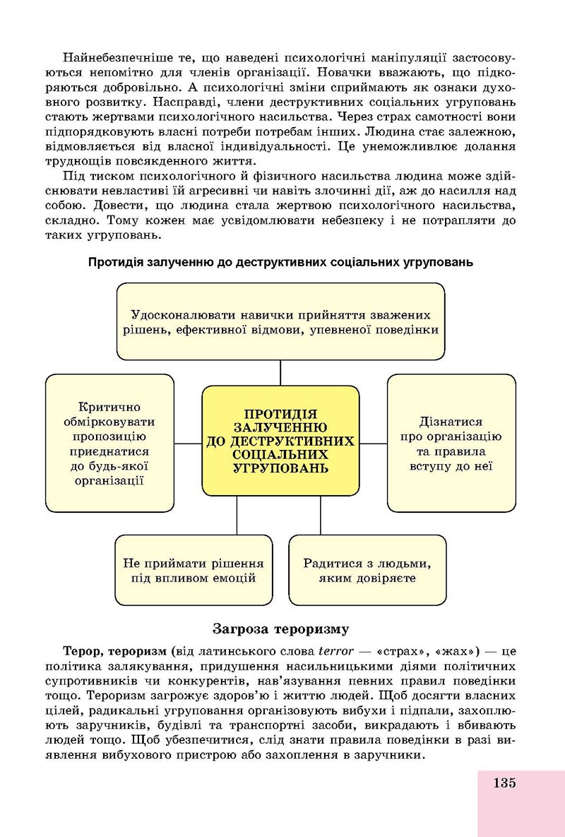 Сторінка 135 - Підручник Основи здоров'я 8 клас Бойченко 2021 - скачати онлайн