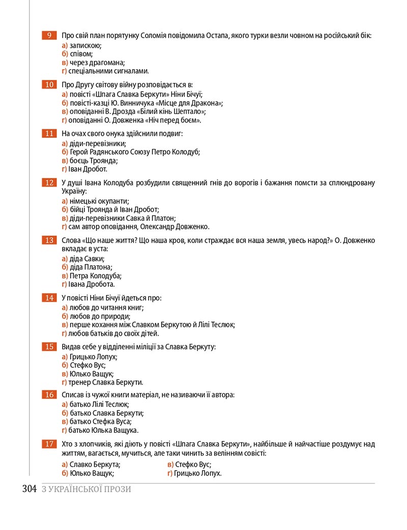 Сторінка 304 - Підручники Українська література 8 клас Слоньовська 2021 - скачати онлайн