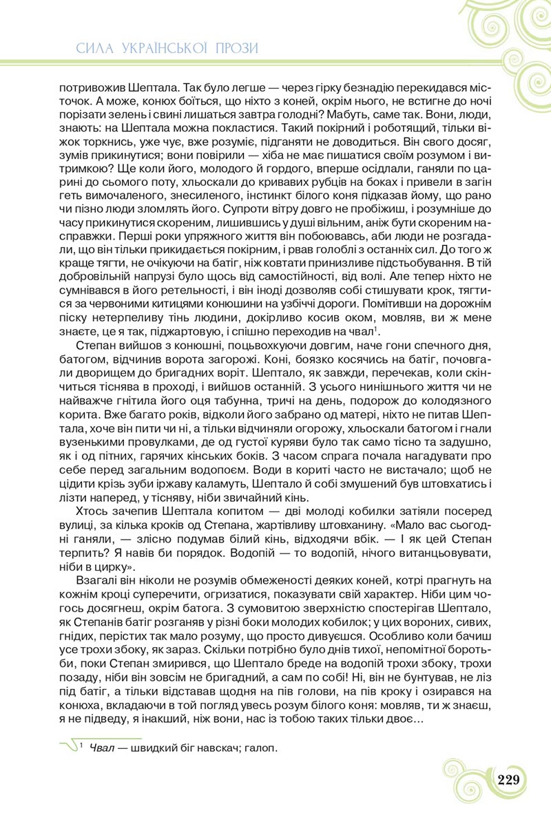 Сторінка 229 - Підручник Українська література 8 клас Коваленко 2021 - скачати онлайн