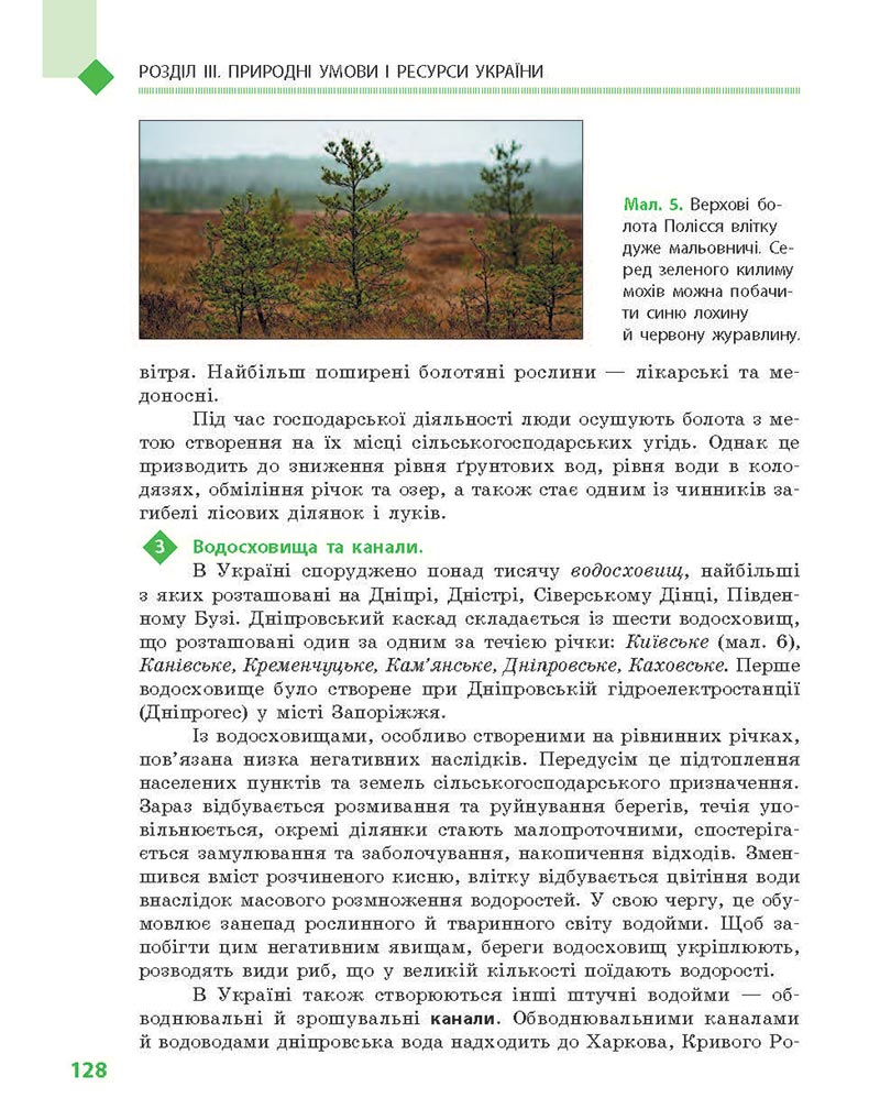 Сторінка 128 - Підручник Географія 8 клас Довгань Стадник 2021 - скачати онлайн