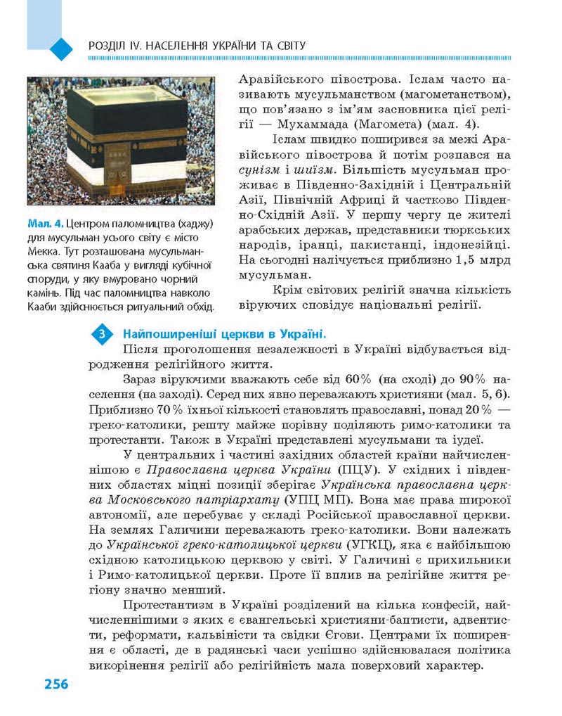 Сторінка 256 - Підручник Географія 8 клас Довгань Стадник 2021 - скачати онлайн