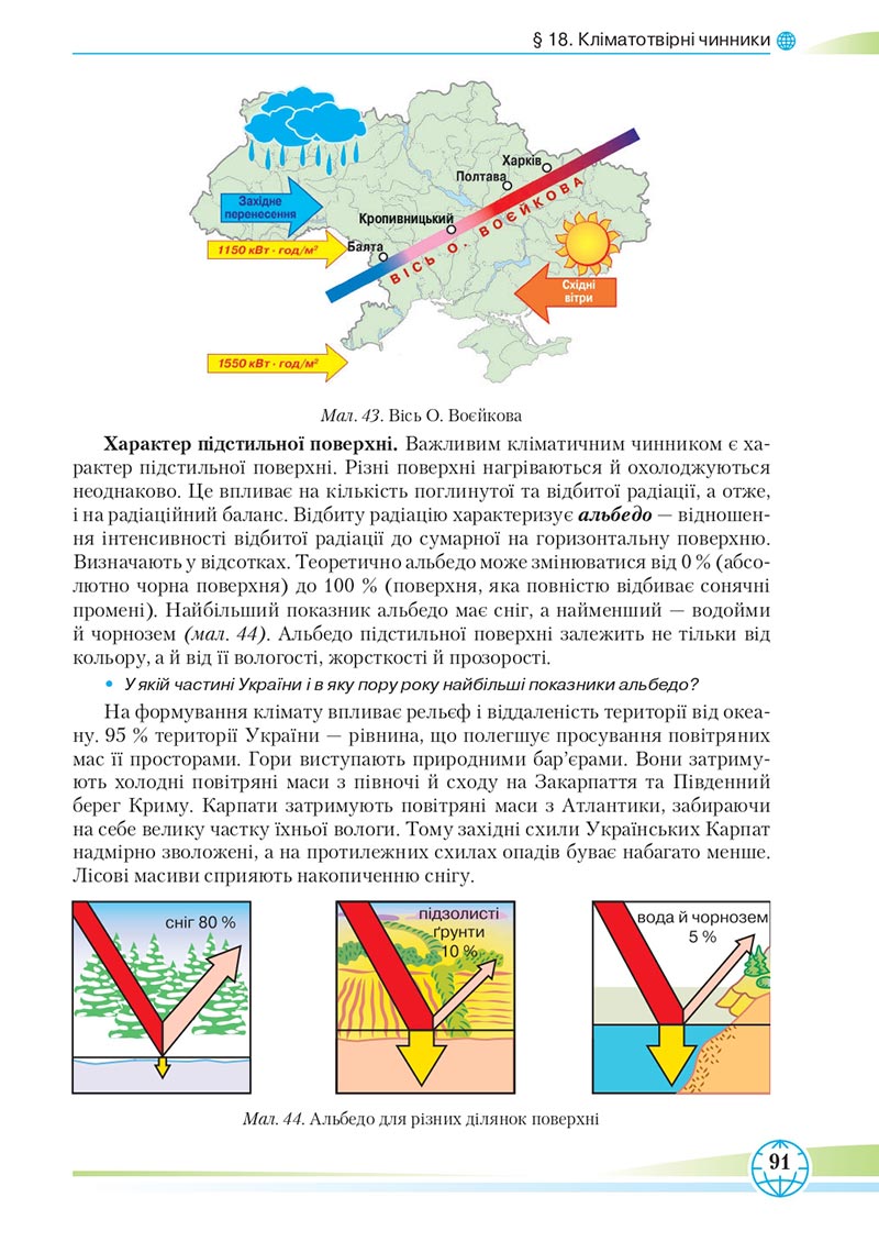 Сторінка 91 - Підручник Географія 8 клас Гільберг 2021 - скачати онлайн