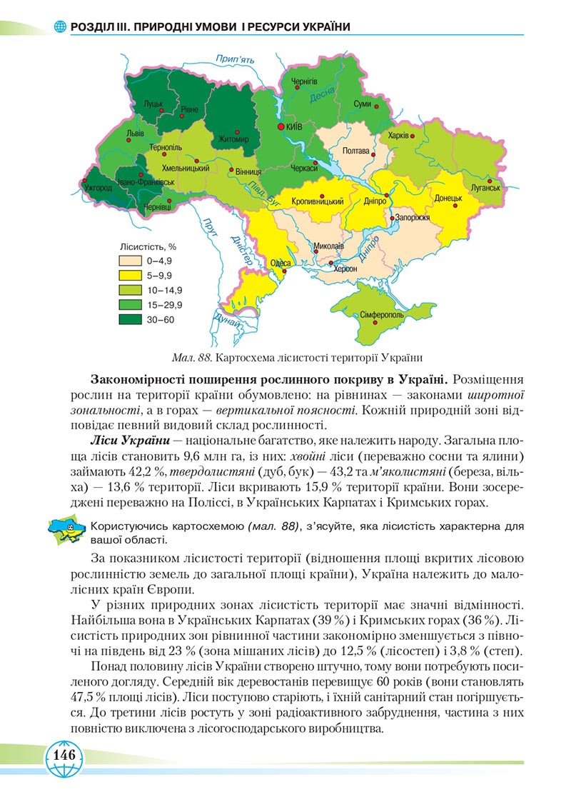 Сторінка 146 - Підручник Географія 8 клас Гільберг 2021 - скачати онлайн