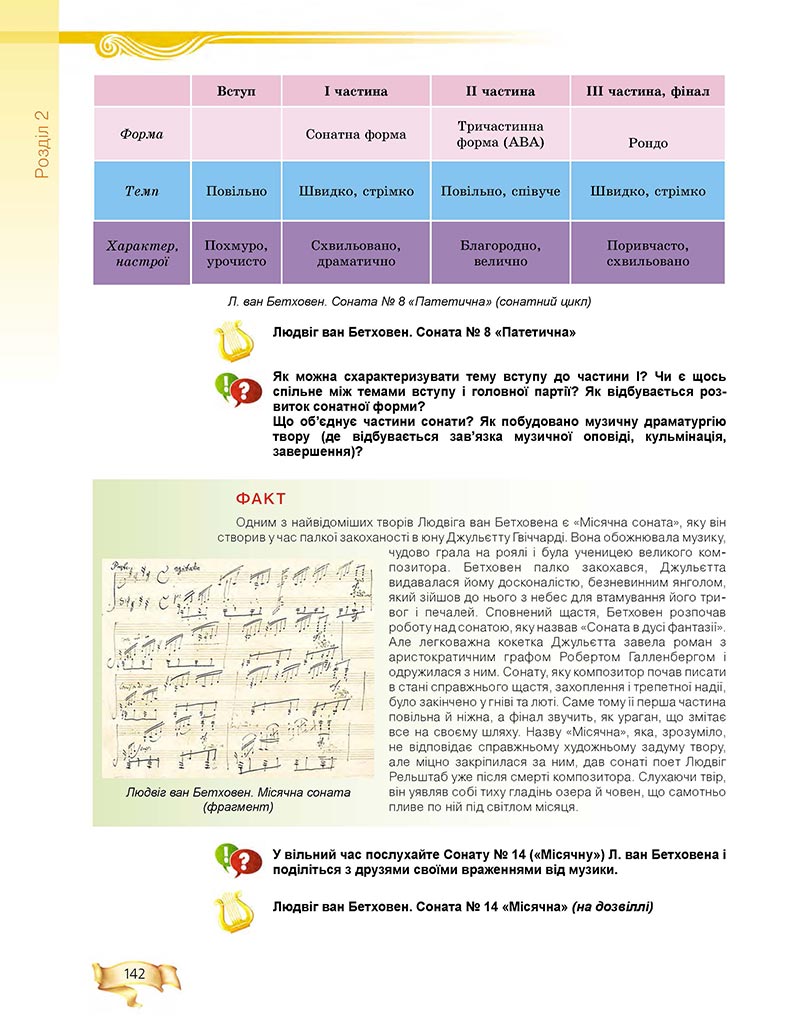 Сторінка 142 - Підручник Мистецтво 8 клас О.В. Гайдамака 2021 - скачати онлайн