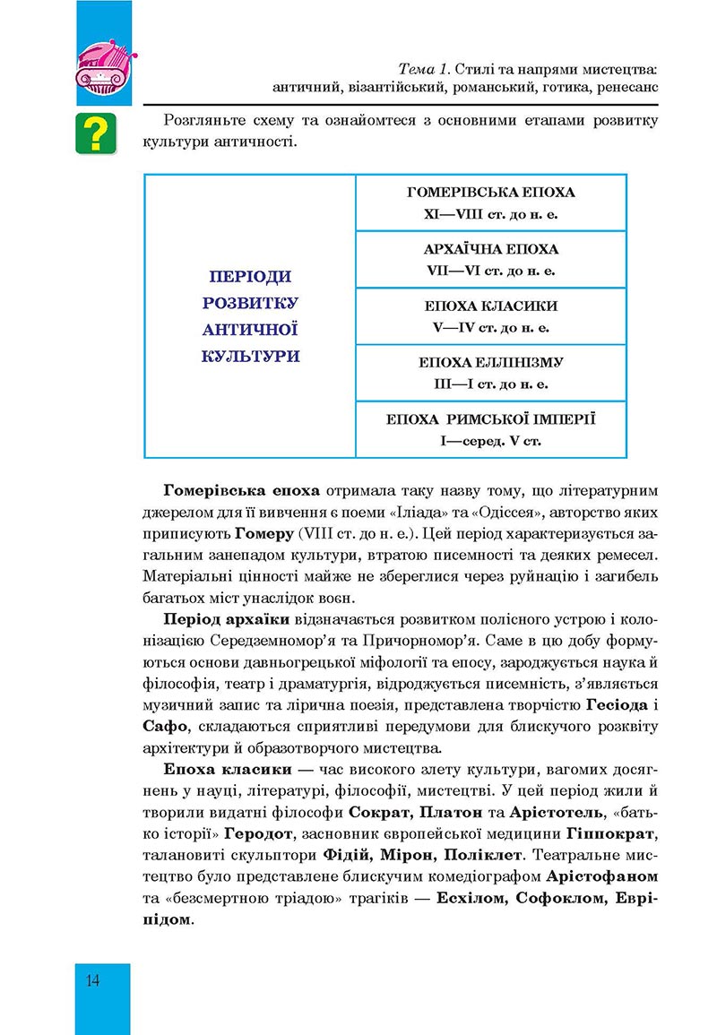 Сторінка 14 - Підручник Мистецтво 8 клас Л.Г. Кондратова 2021 - скачати онлайн