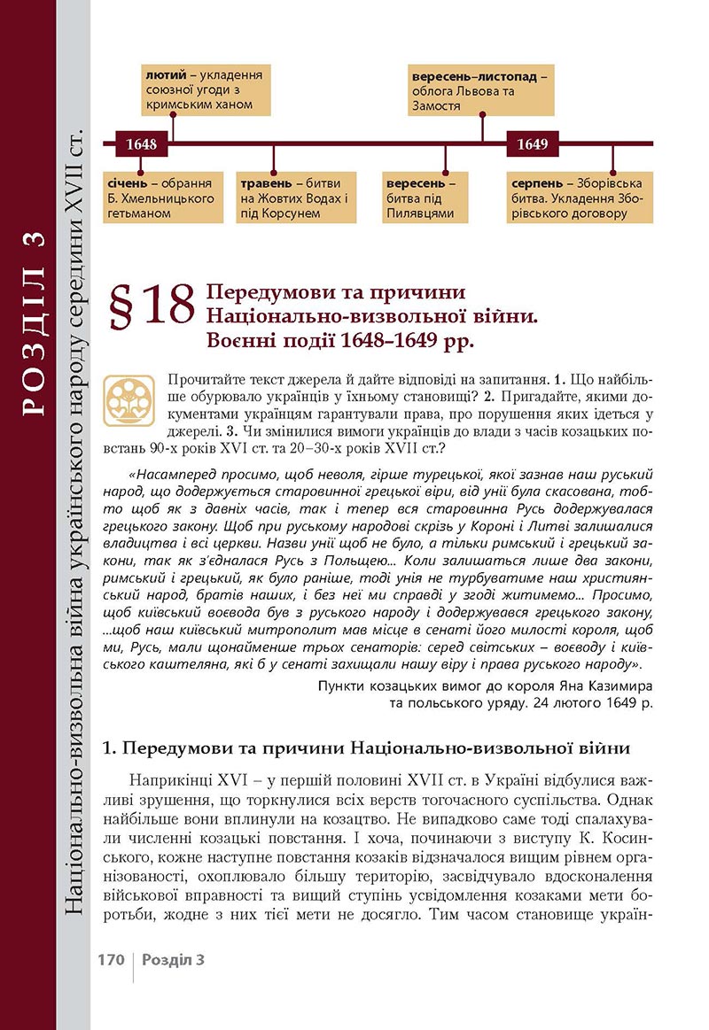 Сторінка 170 - Підручник Історія України 8 клас Власов 2021 - Поглиблений рівень