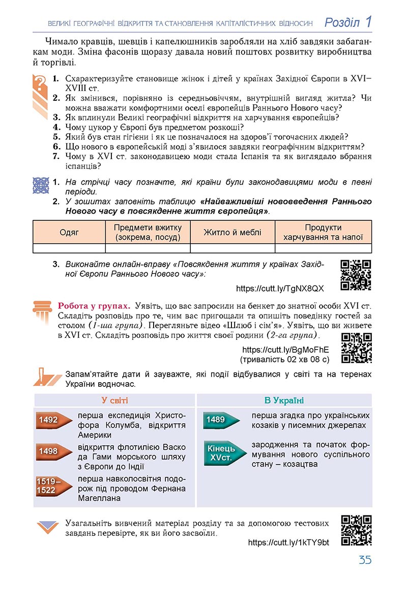Сторінка 35 - Підручник Всесвітня історія 8 клас Ладиченко 2021