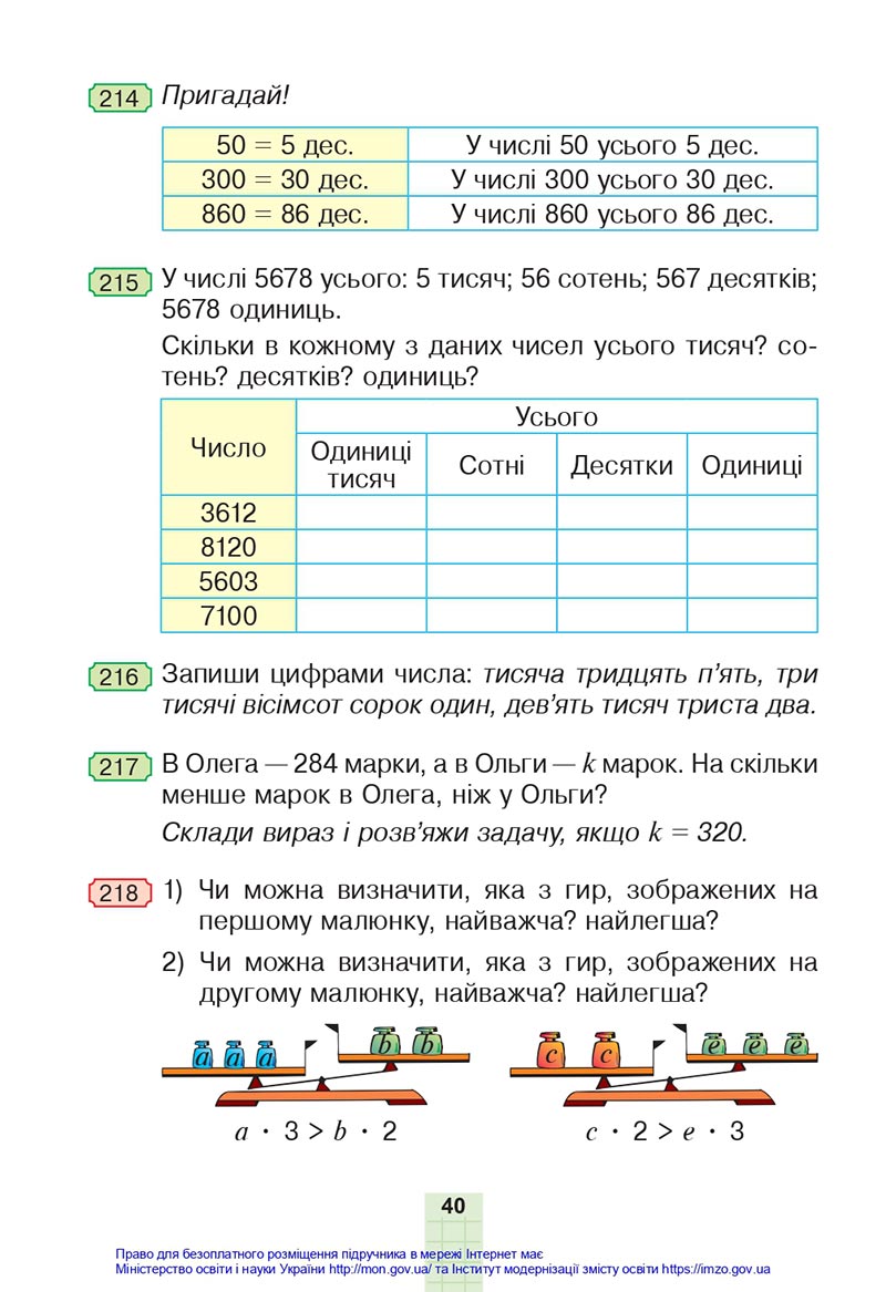Сторінка 40 - Підручник Математика 4 клас Будна 2021 - Частина 1 - скачати