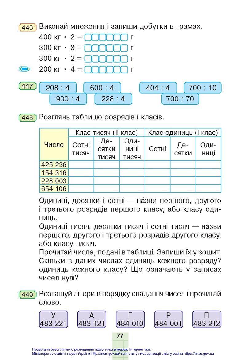 Сторінка 77 - Підручник Математика 4 клас Будна 2021 - Частина 1 - скачати
