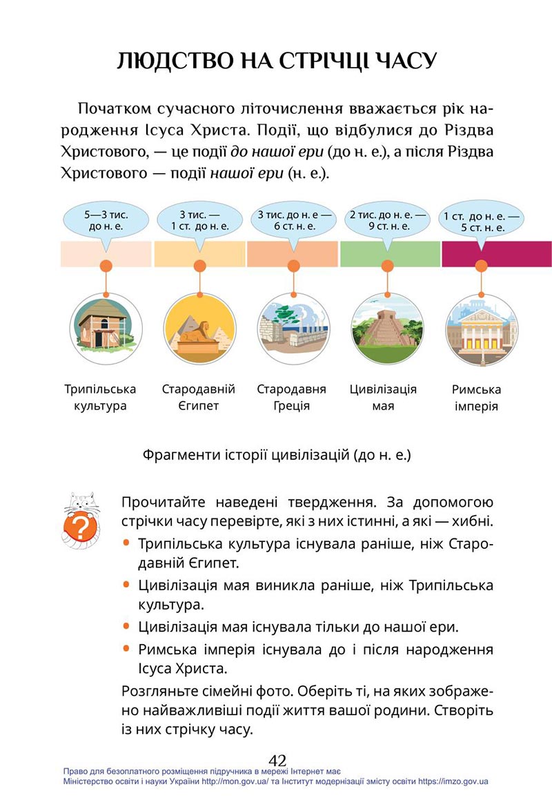 Сторінка 42 - Підручник Я досліджую світ 4 клас Воронцова Пономаренко 2021 - скачати