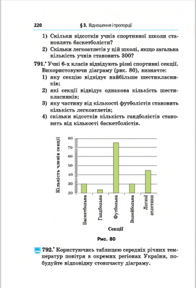 Сторінка 220 - Підручник Математика 6 клас Мерзляк Полонський Якір 2014
