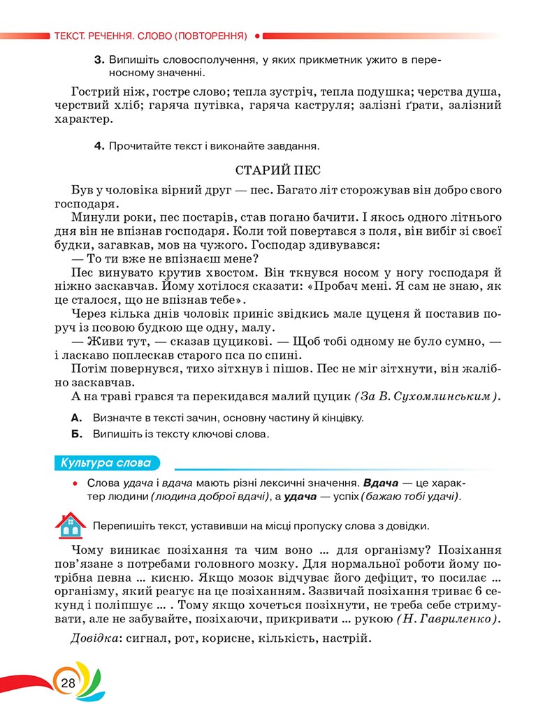 Сторінка 28 - Підручник Українська мова 5 клас Авраменко 2022 - скачати, читати онлайн