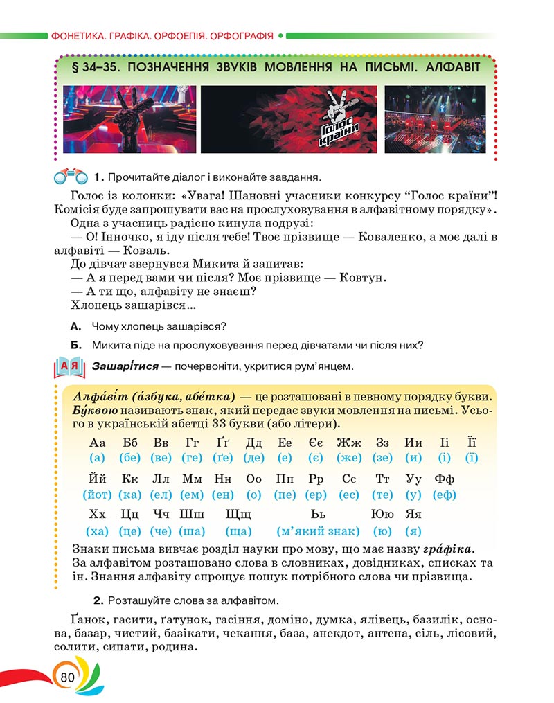 Сторінка 80 - Підручник Українська мова 5 клас Авраменко 2022 - скачати, читати онлайн