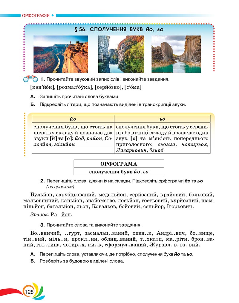 Сторінка 128 - Підручник Українська мова 5 клас Авраменко 2022 - скачати, читати онлайн