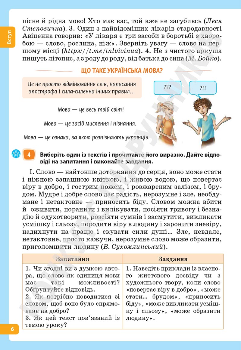 Сторінка 6 - Підручник Українська мова 5 клас Голуб Горошкіна 2022 - скачати, читати онлайн
