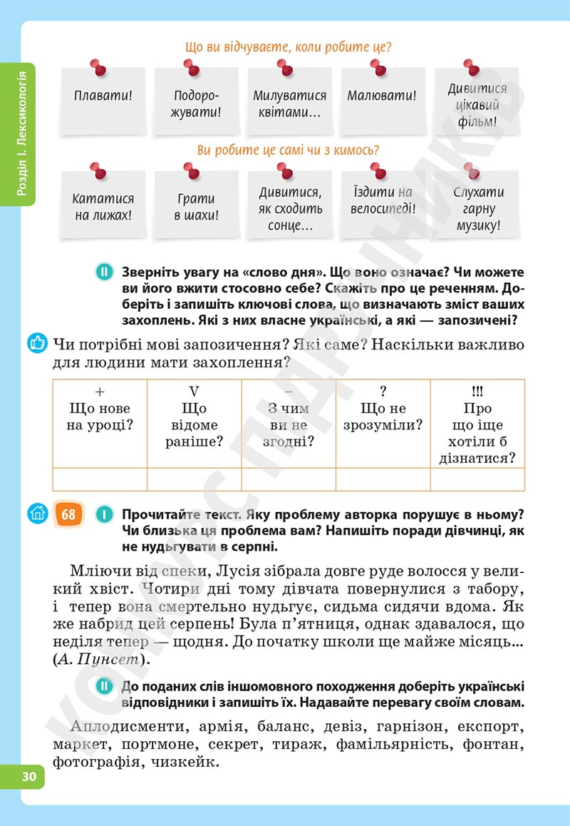 Сторінка 30 - Підручник Українська мова 5 клас Голуб Горошкіна 2022 - скачати, читати онлайн