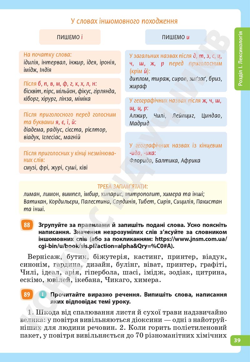 Сторінка 39 - Підручник Українська мова 5 клас Голуб Горошкіна 2022 - скачати, читати онлайн