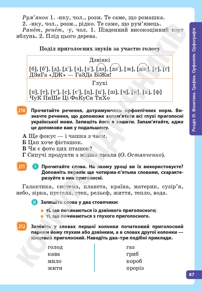 Сторінка 87 - Підручник Українська мова 5 клас Голуб Горошкіна 2022 - скачати, читати онлайн