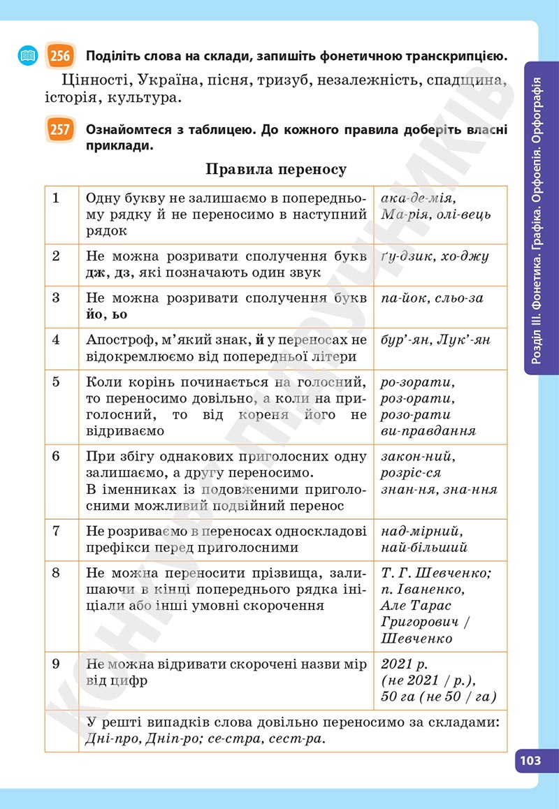 Сторінка 103 - Підручник Українська мова 5 клас Голуб Горошкіна 2022 - скачати, читати онлайн